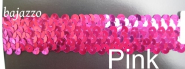 Paillettenband Stretch pink
